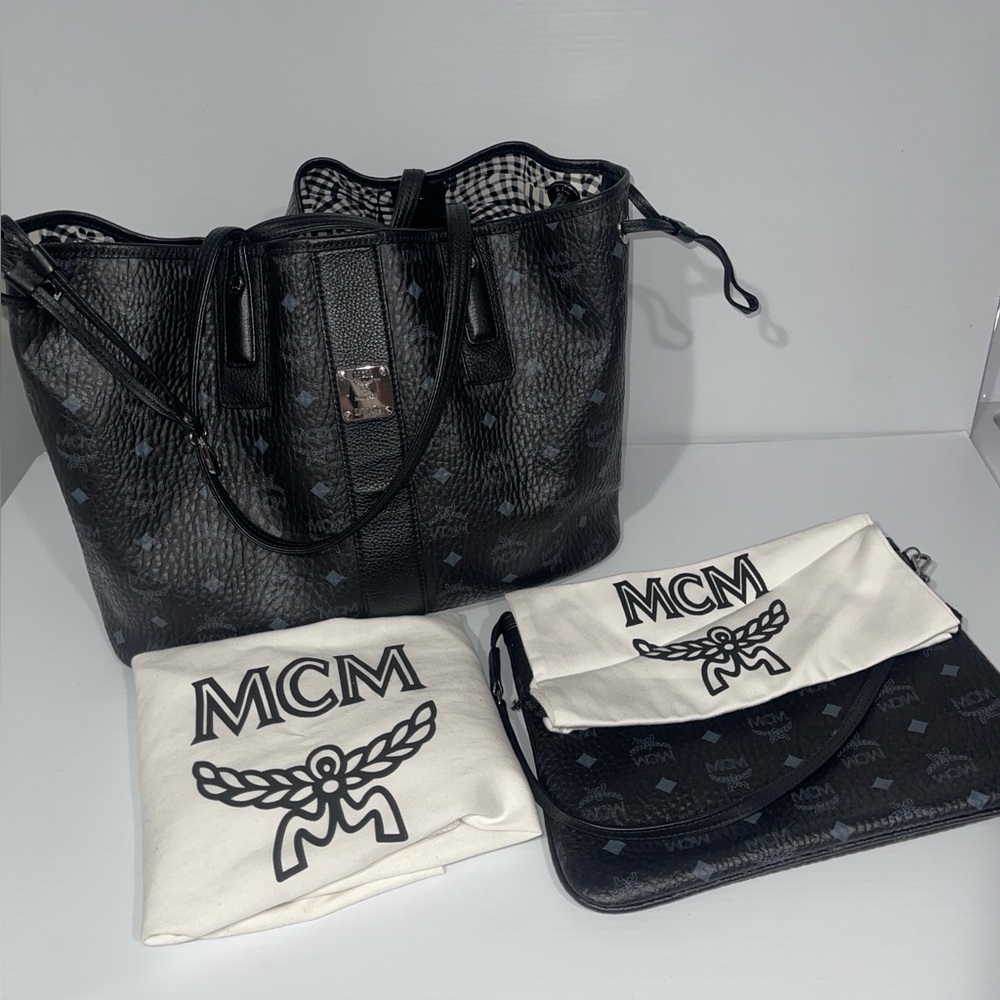 MCM Black and Gray Tote Bag